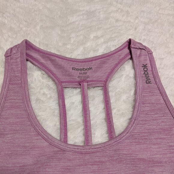 ❤️ Reebok Medium Pink Racerback Strappy Tank - Picture 3 of 10